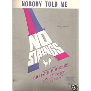  Sheet Music Richard Rodgers Nobody Told Me 85 Everything 