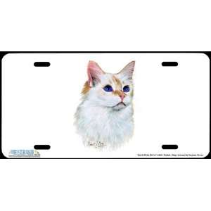 Red & White SH Cat License Plate Car Auto Novelty Front Tag by Robert 