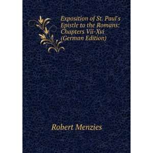   the Romans Chapters Vii Xvi (German Edition) Robert Menzies Books