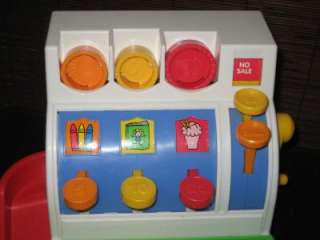 Fisher Price 1994 PLAY CASH REGISTER & COINS Older 1990s Style  