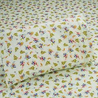 NEW DISNEY MICKEY MOUSE SKIING QUEEN FLANNEL SHEET SET  