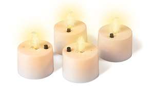 Pcs Flameless Tealight Candles Set JUST BLOW TO TURN ON or OFF with 