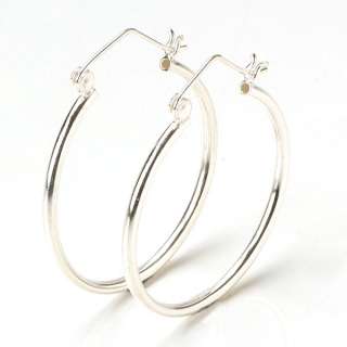   Sterling Silver Circle Giant 1.5 Earrings Polish Gift Costume  