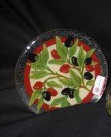 PEGGY KARR ART GLASS TUSCANY 2007 PLATE 6 SIGNED NEW  