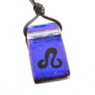 Jewelry Glass Necklace leo Sign Zodiac Horoscope Art  