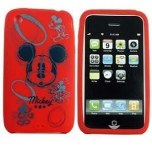  Disney Skin Cover for Apple iPhone 3G & 3GS, Mickey Red 