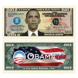  (5) Barack Obama 2012 Commemorative Dollar Bill 
