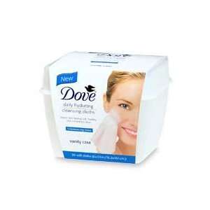 Dove Daily Hydrating Cleansing Cloths with Vanity Case, Regular, 30 
