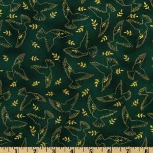  44 Wide Metallic Outline Dove Green Fabric By The Yard 