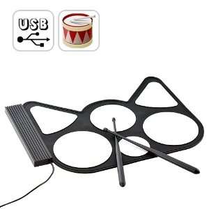    Portable Roll up USB Drum Kit with Drum Sticks Electronics