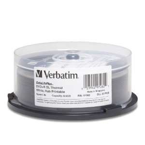 com Verbatim White Thermal Hub Printable 8X DVD+R Media Double Layer 