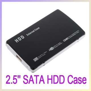   External 2.5 SATA Hard Drive Disk HDD Enclosure Case Box Black PC