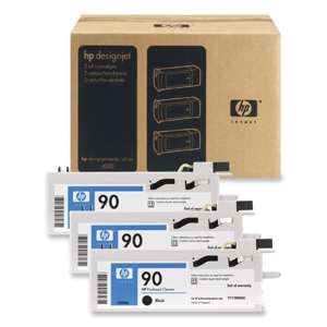 Hewlett Packard C5095a Hp 90 Black 3 Ink Cartridge Multi Pack Will Go 