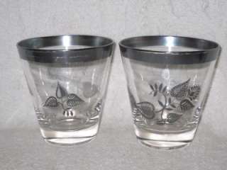 George Briard Sterling Silver Glass Eames Cups Glasses  