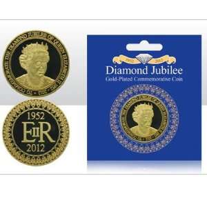   Elizabeth II 1952   2012 Gold Plated Commermorative Coin Home