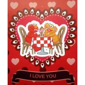  ELMO & Zoe   I LOVE YOU Gift Wrap Wrapping Paper & Bows   Birthday 
