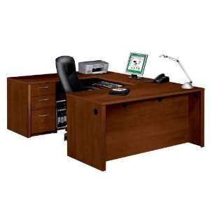  Embassy Collection Reversible UDesk Tuscany Brown Office 