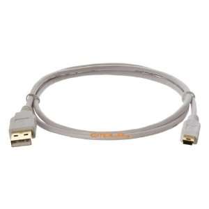   to MINI B 5 PIN Gold Plated Cable   3FT White