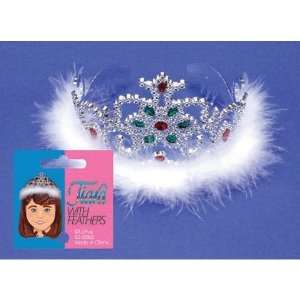  Tiara with feathers & Painted Jewels 