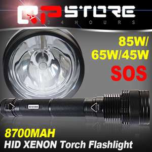   HID Xenon Torch Flashlight 8500LM 7800mAh For Hunting, Super  