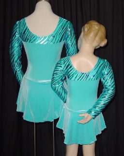 STREAMERS Foil Ice Skating Dress Dance Costume Adult S  