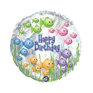  Happy Birthday Fish Bowl Balloon (18 Inch Mylar) Pkg/1 