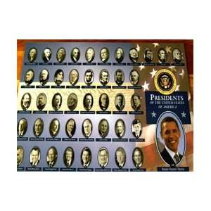  Presidential Placemats Classroom 24 Pack 