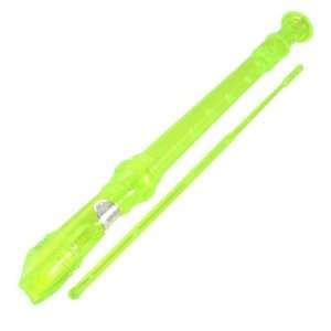   Green 8 Holes Soprano Flute Recorder w Plastic Cleaning Rod for Child