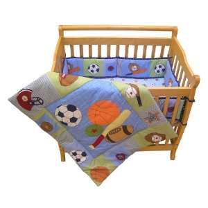  Super Sports Nursery Port a Crib Bedding Set Baby