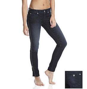 Guess Dark Power Skinny Zipper Jeans Stretch Leggings  