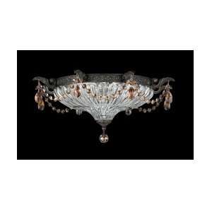   Flush Mount in French Gold with Swarovski Strass Silver Shade crystal