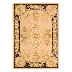   French Tapis FT225A Beige and Black Country 6 x 6 Area Rug Home