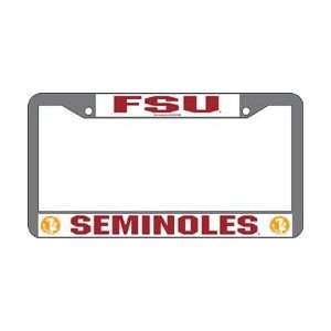  Florida State Seminoles Chrome License Plate Frame Sports 