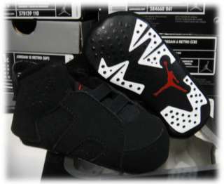 Nike Jordan 6 Retro Black Crib Newborn Soft Shoes CB 4  