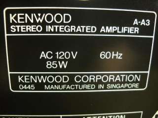 Kenwood Stereo Integrated amplifier A A3 With Equalizer, CD player 