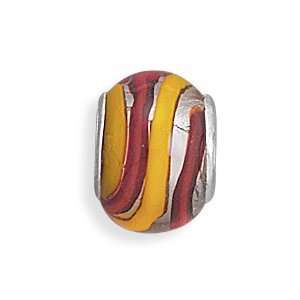  Multicolored Stripe Glass Bead Jewelry