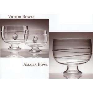 Juliska Glassware Large Footed Bowls B. Victor Small Bowl 8 InchH x 8 
