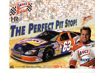 2001 SHANE HALL LANCE SNACKS #63 NASCAR BUSCH SERIES POSTCARD  