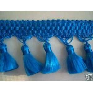  6 Yds Rayon Tassel Fringe Regal Blue 2 Arts, Crafts 