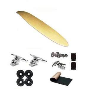  Carve one Blank Bamboo Kicktail Longboard Complete 40 w 