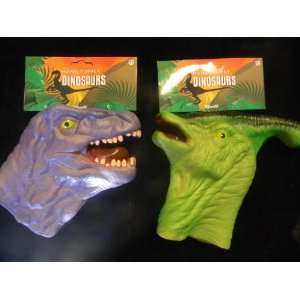    Realistic Dinosaur Hand Puppets   Set of 3 