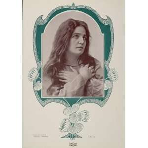  1904 Original Print Faith Religious Woman UNUSUAL 