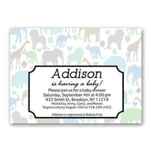 Furry Friends Baby Shower Invitations