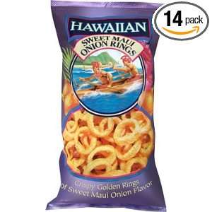 Hawaiian Sweet Maui Onion Rings, 4.0 Oz Bags (Pack of 14)  