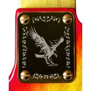  Hawk Gold Engraved Neck Plate Musical Instruments