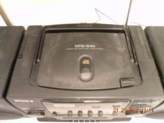 Sony CFD 510 CD / AM FM / Cassette boom box corded w/ powercord 18W 