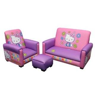 Hello Kitty Toddler Sofa, Chair and Ottoman Set, Lavender