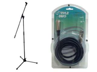 Tripod Microphone Stand and XLR M to XLR F Cable 15ft  