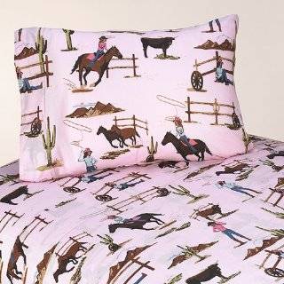   Sheet Set for Western Cowgirl Bedding Collection   Cowgirl Horse Print