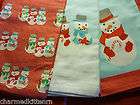 Martha Stewart Christmas Set of Three Kitchen Towels Snowman Theme